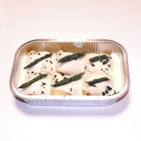 SCRIGNO GRATINATO IN CREMA D’ASPARAGI_gastronomia-d-asporto_zani-catering